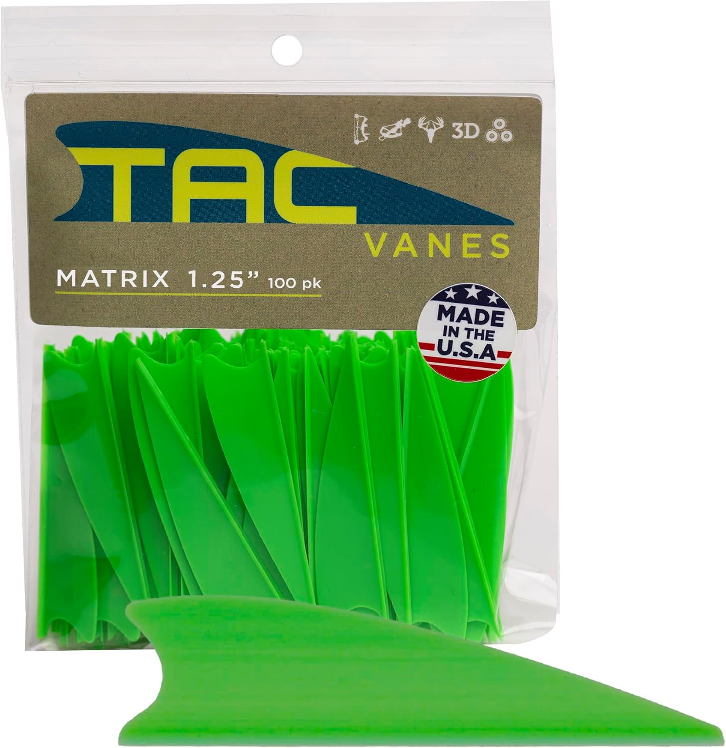 TAC Vanes Matrix Shield Cut Vanes, Vanes for Archery Bowhunting and Recreational Shooting