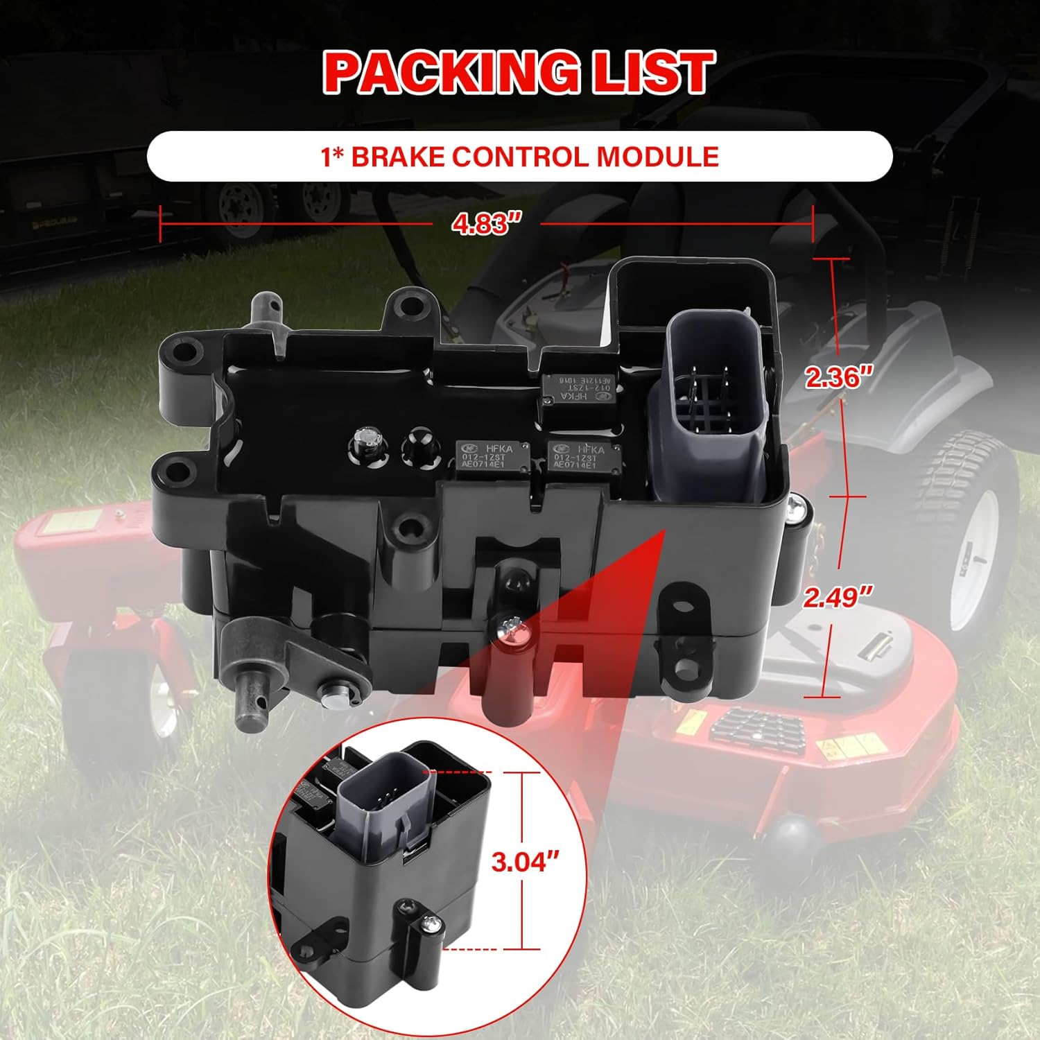 136-4213 Mower Brake Control Module Compatible with Toro E-Series Timecutter Exmark Quest S-Series Lawn Mowers, 130-6892 132-0935 136-7480 Lawn Mower Brake Box Controller Assembly, 3 Years Warranty