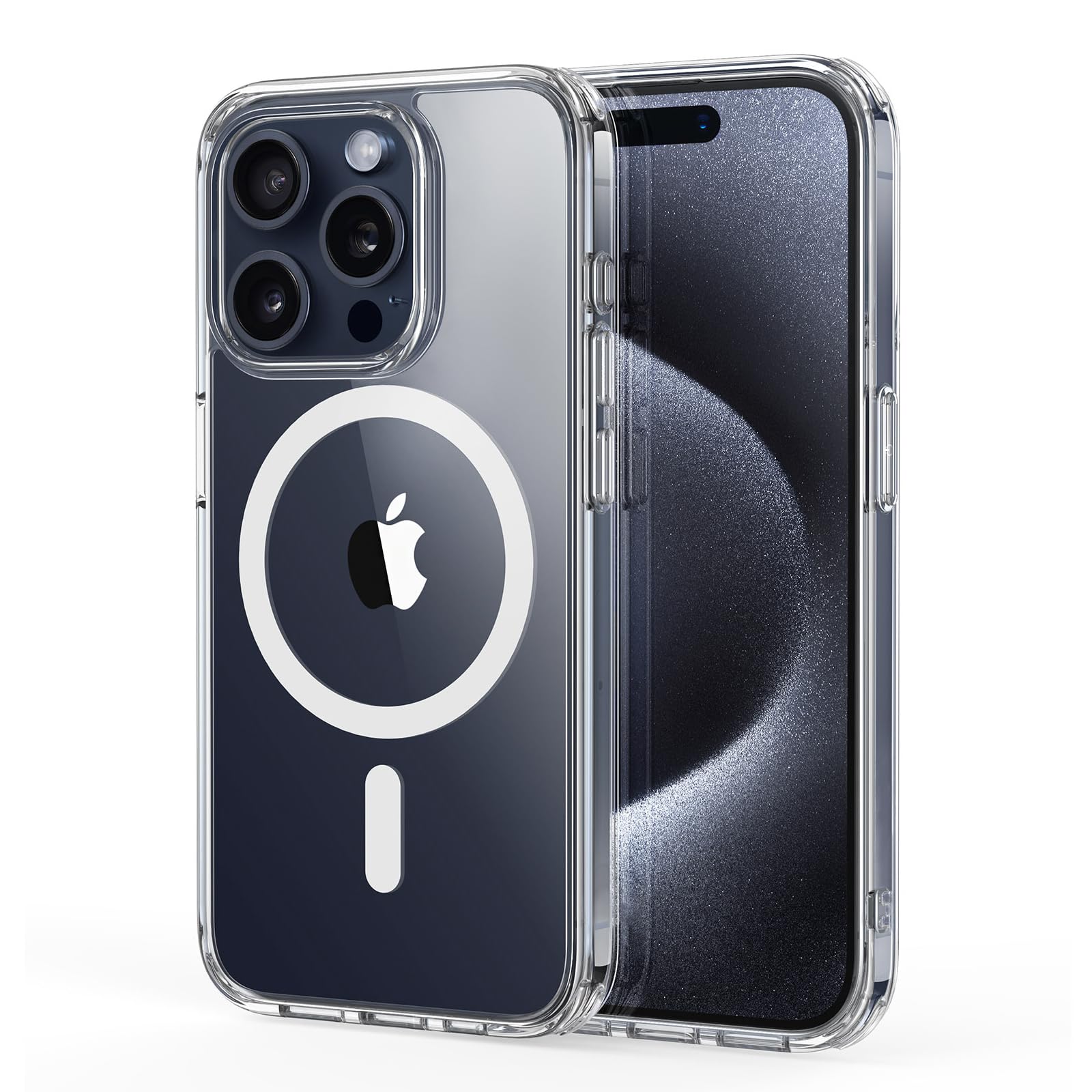 CoBak Ultra Hybrid Back Cover Case Compatible with iPhone 15 Pro (TPU + Poly Carbonate | Crystal Clear)