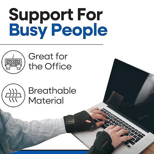 Miniatura 8 de Férula para el pulgar CMC I Trigger Thumbs Spica Férula de artritis Alivio del dolor y apoyo I Muñequera y estabilizador para tendinitis articular