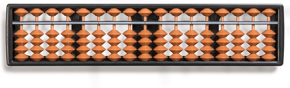 Yellow Mountain Imports Digit Standard Abacus 27 centimeters - Professional 17 Column Soroban Calculator (Functional and Educational Learning Tool)