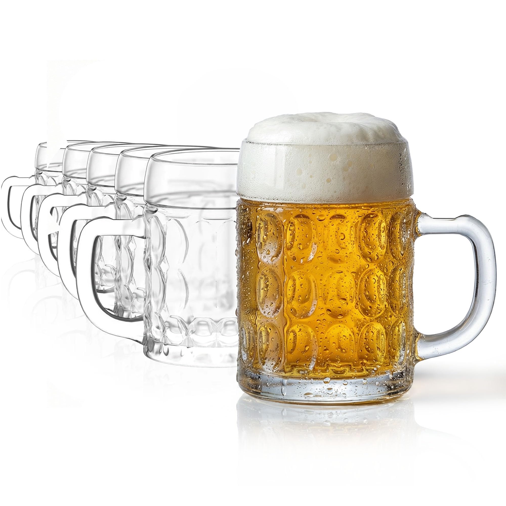 Oberglas Kaiser Bierkrüge Soda-Lime-Glas 500 ml, 6er-Set