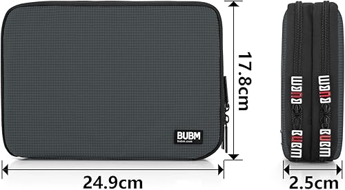 Miniatura 6 de Organizador de equipaje con doble capa para viajes BUBM, para llevar dispositivos y accesorios electrónicos., gris, 2 capas M