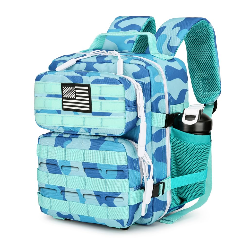 HongXingHai 9L Mini Tactical Backpack for Men and Women Tactical Backpack Small for Hiking Small Tactical Bag Fitness Pack, Blue Cp, 9L, Daypack Backpacks