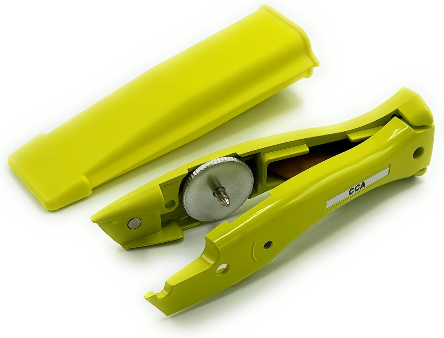 CCA Yellow Carpet cutter tool with yellow holder for the professional and DIY installer