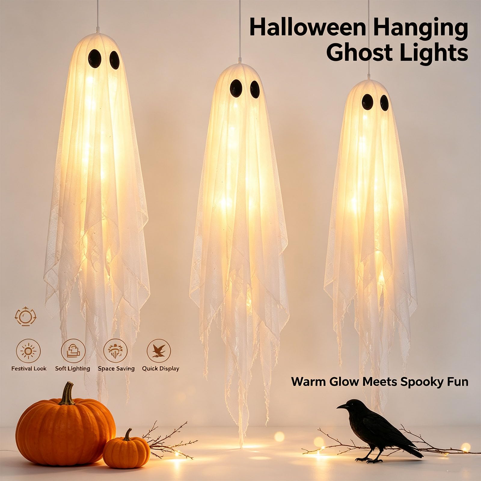 Decorazione per rami di albero di Halloween, veranda e feste, A