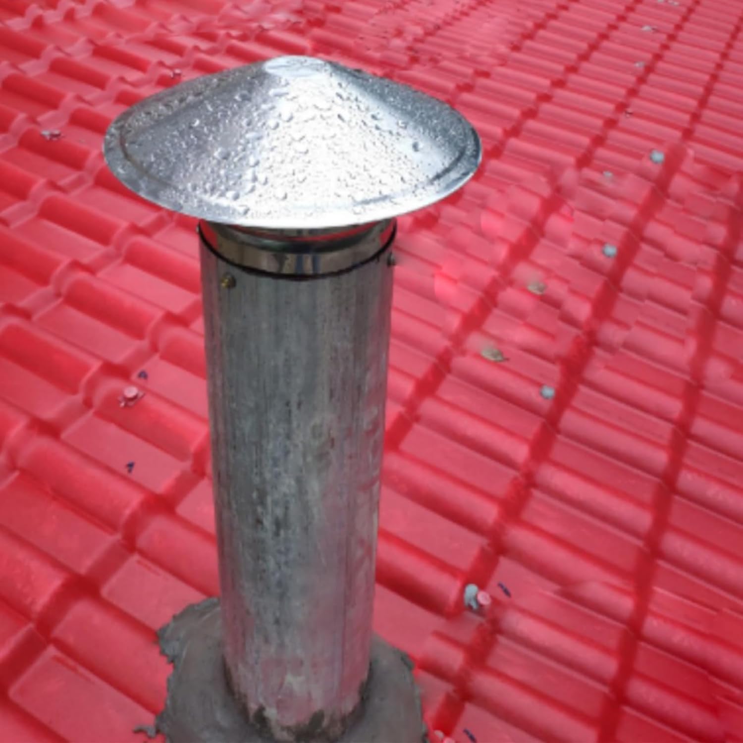Chimney Cowl 2.5 Inch Inner Dia Stainless Steel Round Rain Protection Stove Pipe Topper for Exterior Fireplace Flue Chimney Cover Fireplace Caps Caps Cover