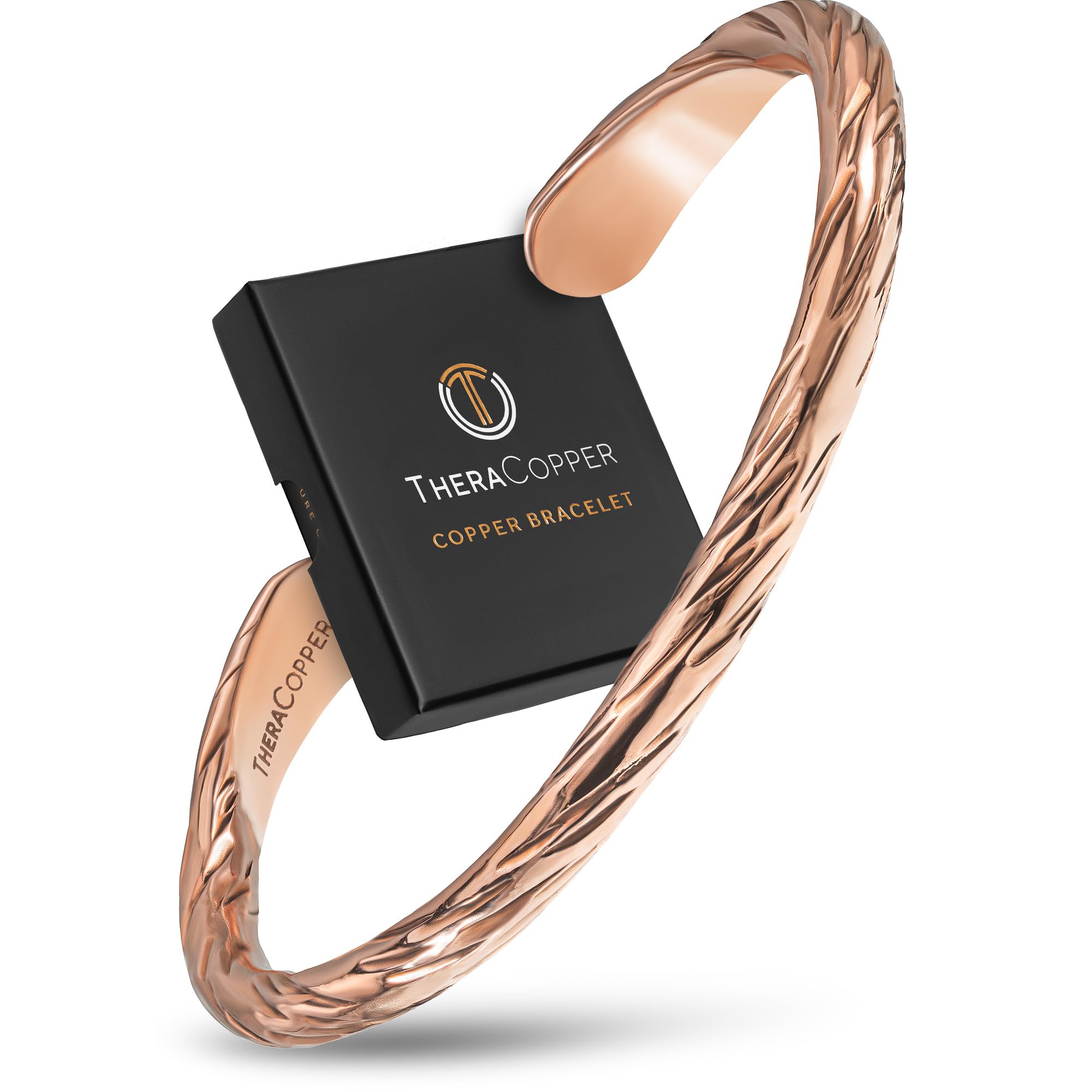 TheraCopper Copper Bracelet for Men & Women — 100% Pure Copper Bracelets — Raw, Solid & Uncoated Authentic Handmade Tibetan Bracelet Cuff Bangles