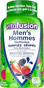 Vitafusion Men's MultiVite Gummies - Daily Multivitamin, Healthy Metabolism, Immune Support, Connective Tissue Formation, 75-Day Supply - 150 Count