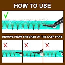VAVALASH 320 Fans Brown Premade Lash Fans Eyelash Extensions 10D 0.05/0.07 Thickness C/D Curl Middle Stem Pointed Base Brown Promade Fans Volume Lash Extensions (Brown-320 Fans-10D-0.05-C-8-15mm)