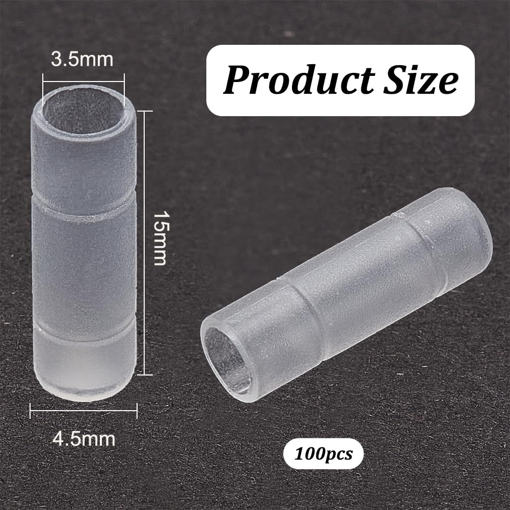 OLYCRAFT 100pcs Plastic Male Protector Cap 3.5mm Inner Diameter Port Cover Anti-Dust Plugs Cap Cover Plug Clear Protective Cap Round Dust Stopper for Earphones Headphones Plugs Cover Protecting