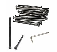 Vista 116 de iexcell Juego de 50 tornillos M4 x 20/25/30/35/40 de acero de aleación de grado 12.9, acabado de óxido negro