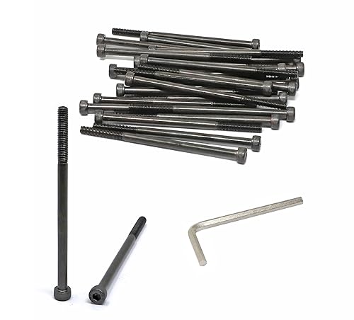 Miniatura 299 de iexcell 720 piezas de acero de aleación M4 x 6/8/10/12/16/20/25/30/35/40/45/50 de grado 12.9, tornillos de cabeza hexagonal, tornillos, arandelas