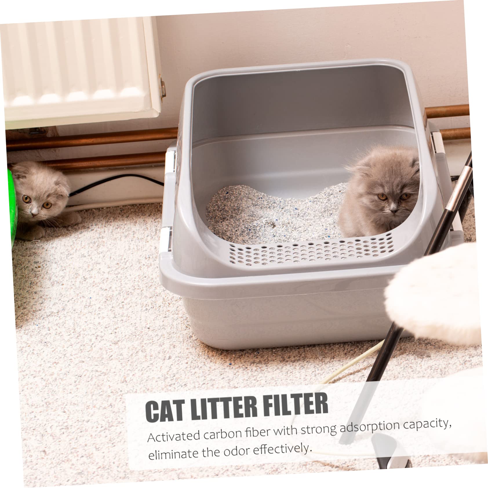 Happyyami 72stücke Aktivkohle Filterplatten Für Katzenstreu Geruchsneutralisierer Für Katzentoiletten Effektive Luftreinigung Für Frisches Zuhause