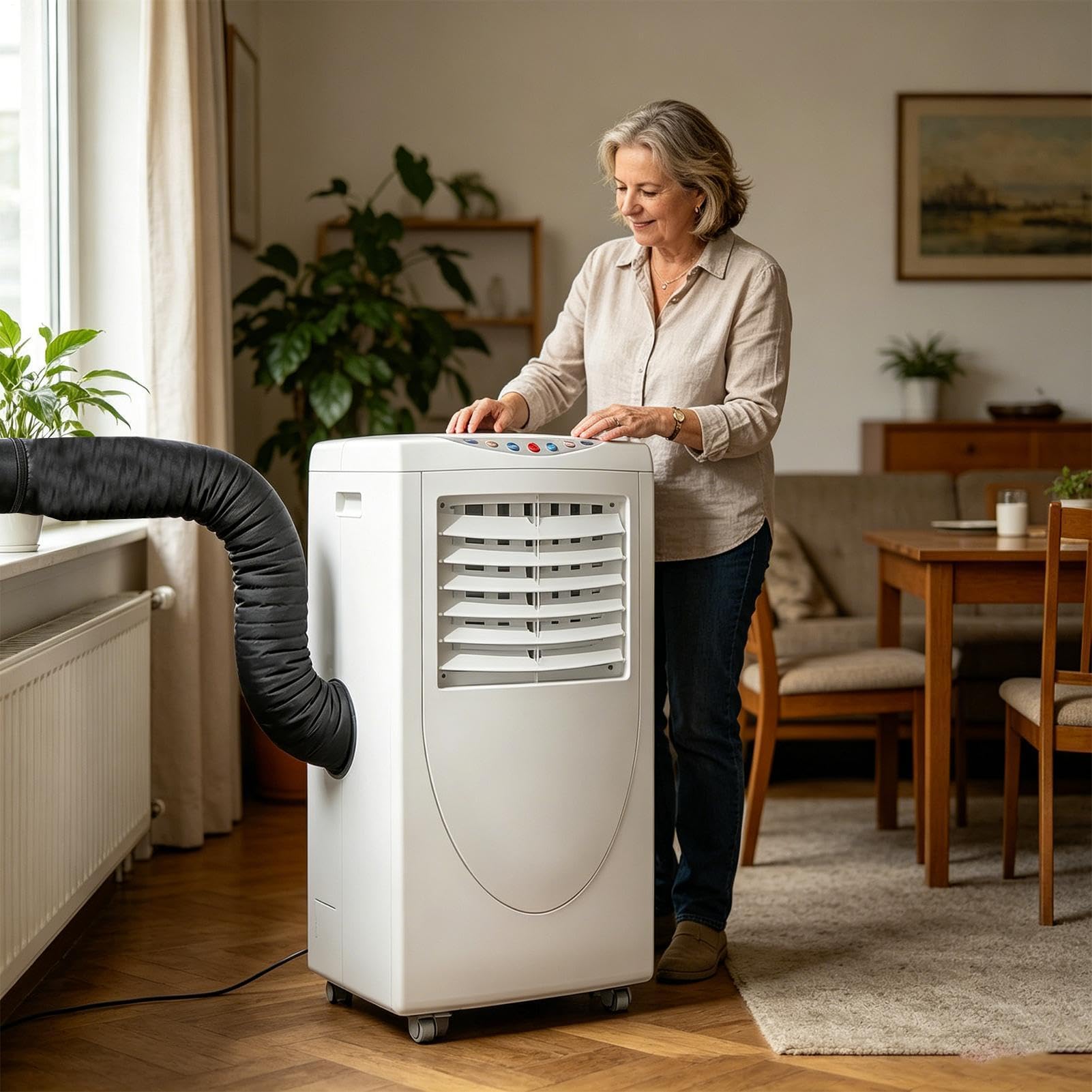 Guaina Isolante Per Tubo Condizionatore AC,Rivestimento Isolante Portatile con 3 Cinghie Regolabili | Per Condizionatore | Esterni Interni Finestre Garage Camper Parete Casa Appartamento