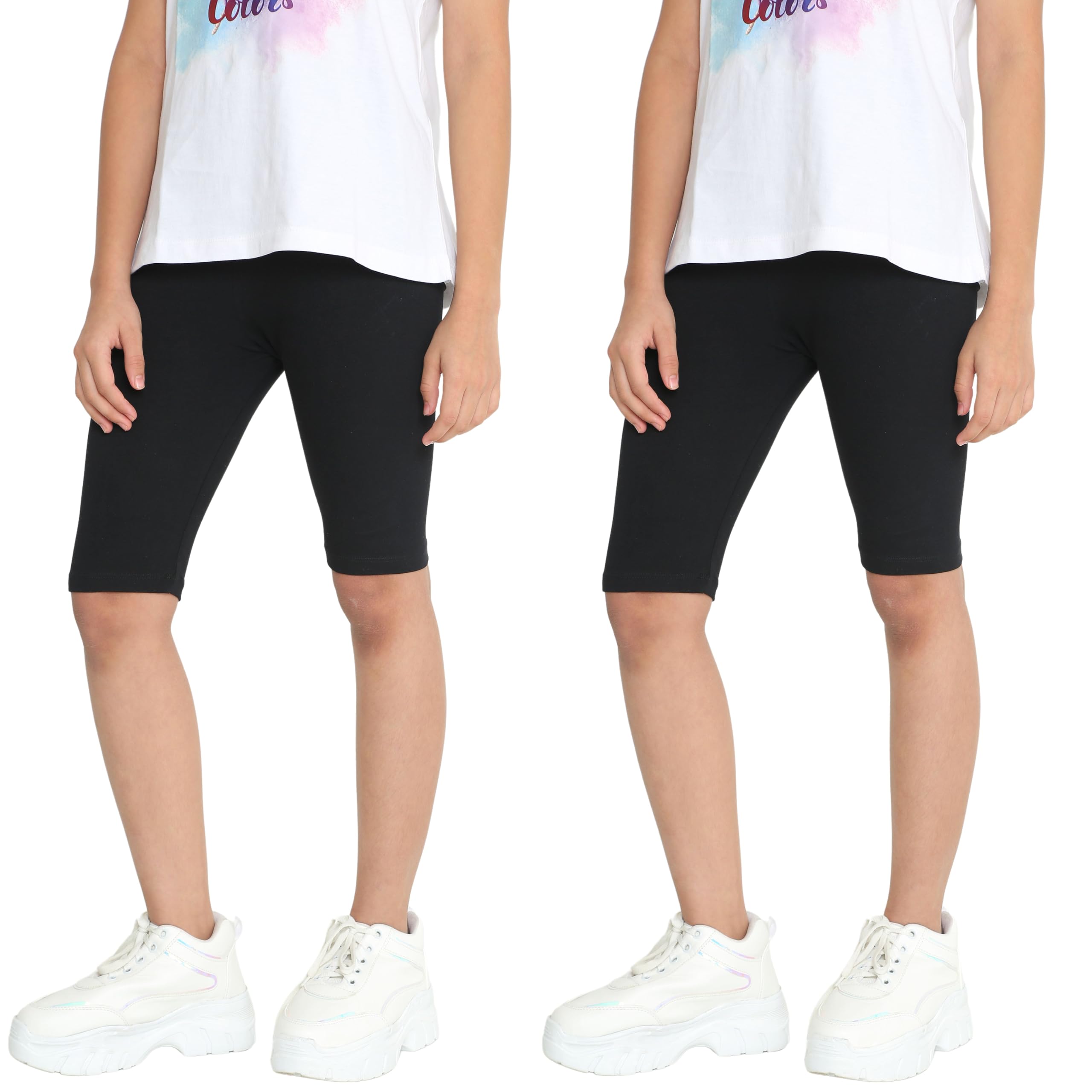 TotzTouch Girls Cotton Stretchable Cycling Shorts | Girls Summer Shorts