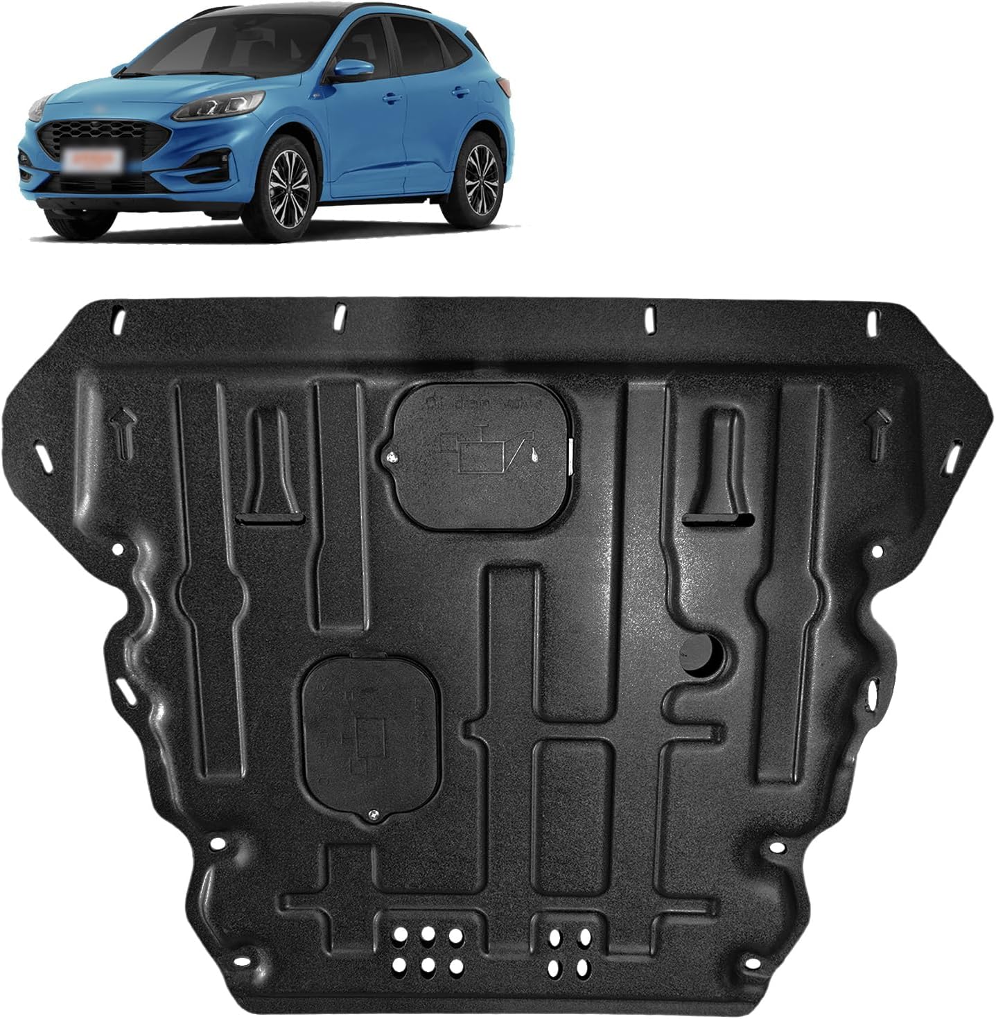 Front Engine Splash Shield Fit for 2020-2024 Ford Escape/Lincoln Corsair(for FWD Only) Engine Case Guards Suitable for Escape/Corsair Under Engine Cover Mud Flaps Directly Replace Original