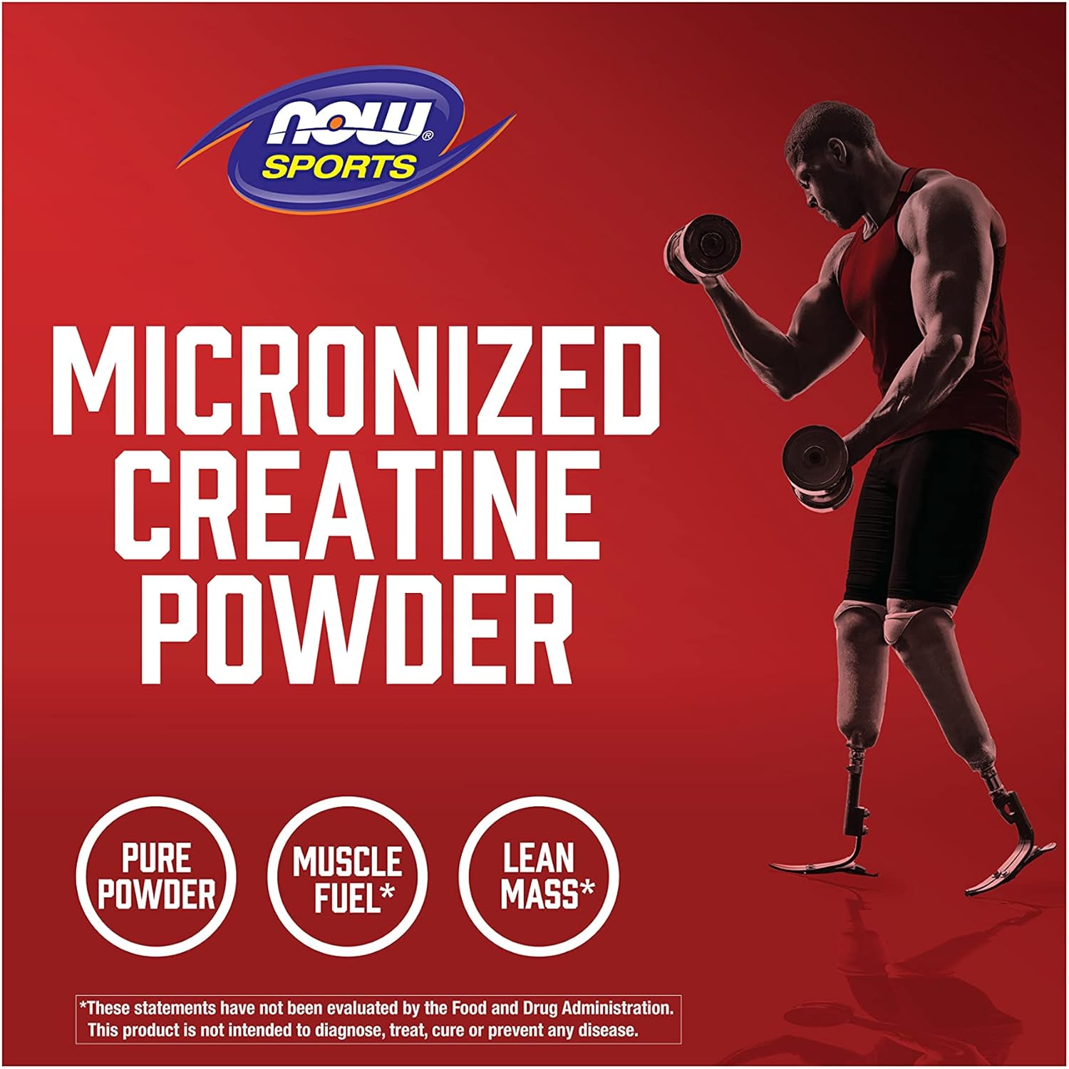NOW Sports Nutrition, Micronized Creatine Powder, Mass Building/Energy Production, Unflavored, 1.1 Pound (1664) : Health & Household