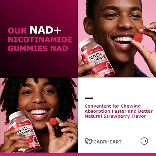 Miniatura 7 de NAD - Gomitas para mujeres y hombres, 1200 mg de NAD liposomal + suplemento de resveratrol, ribósido de nicotinamida, quercetina para