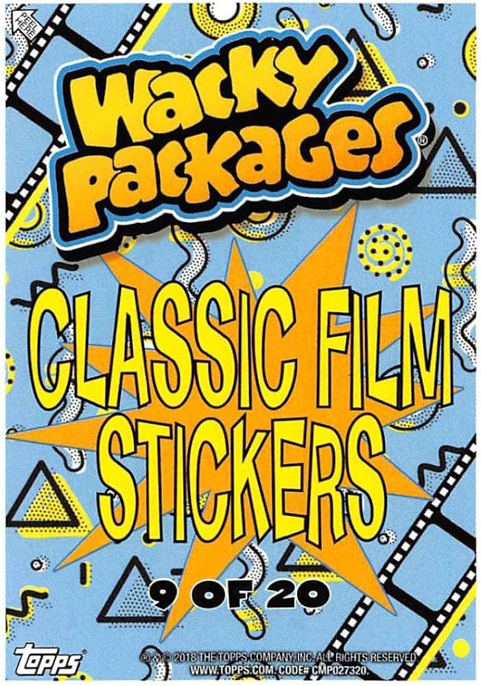 2018 Topps Wacky Packages Go to the Movies Classic Film Stickers