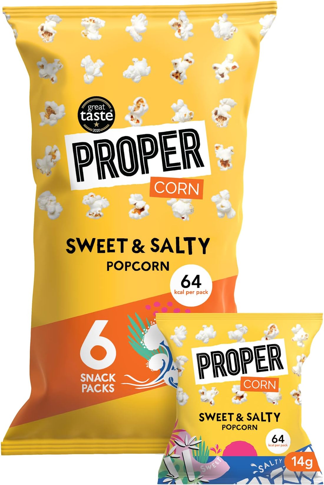 PROPER Propercorn Sweet & Salty Sweet-and-Salty, 84 gram (Pack of 6)