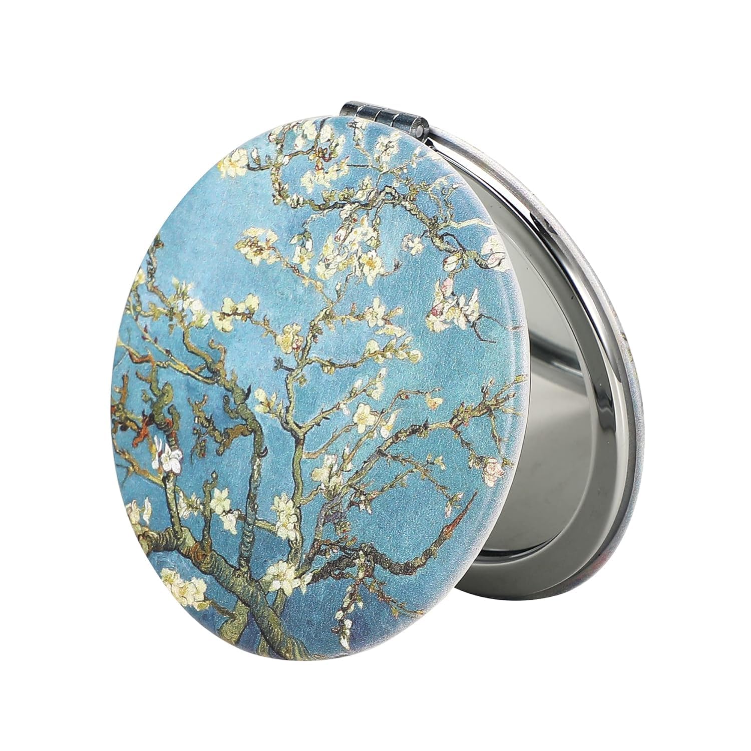 Compact Mirror, Pocket Travel Makeup Mirror, 2-Sided 2X/1X Magnification Compact Mirror, Small Folding Portable Handheld Mirror for Purse, Gift for Women, Girls (Round)-image-3