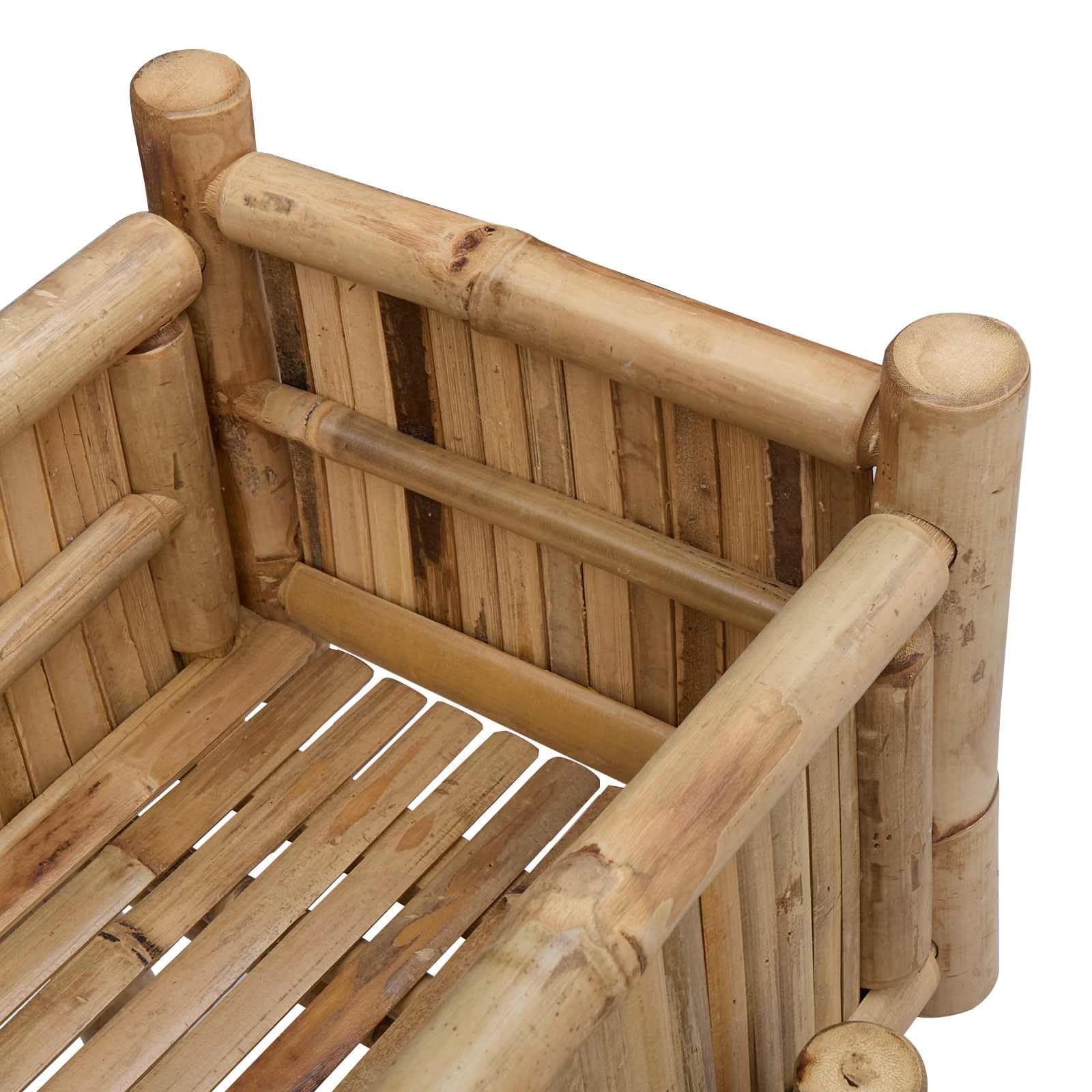 vidaXL Jardín Macetero con Soporte Natural 50 x 38 x 114 cm Bambú