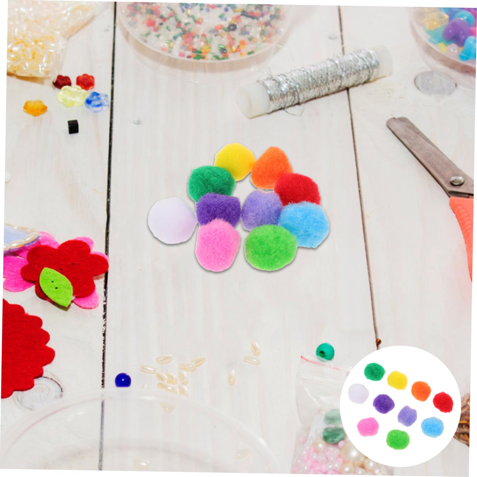 OSALADI 1000 Stück Teiliges Pom Poms Bunte Flauschige Pompoms für DIY Basteln Handschuhe Haarclip Zubehör Cheerleading Team Dekoration