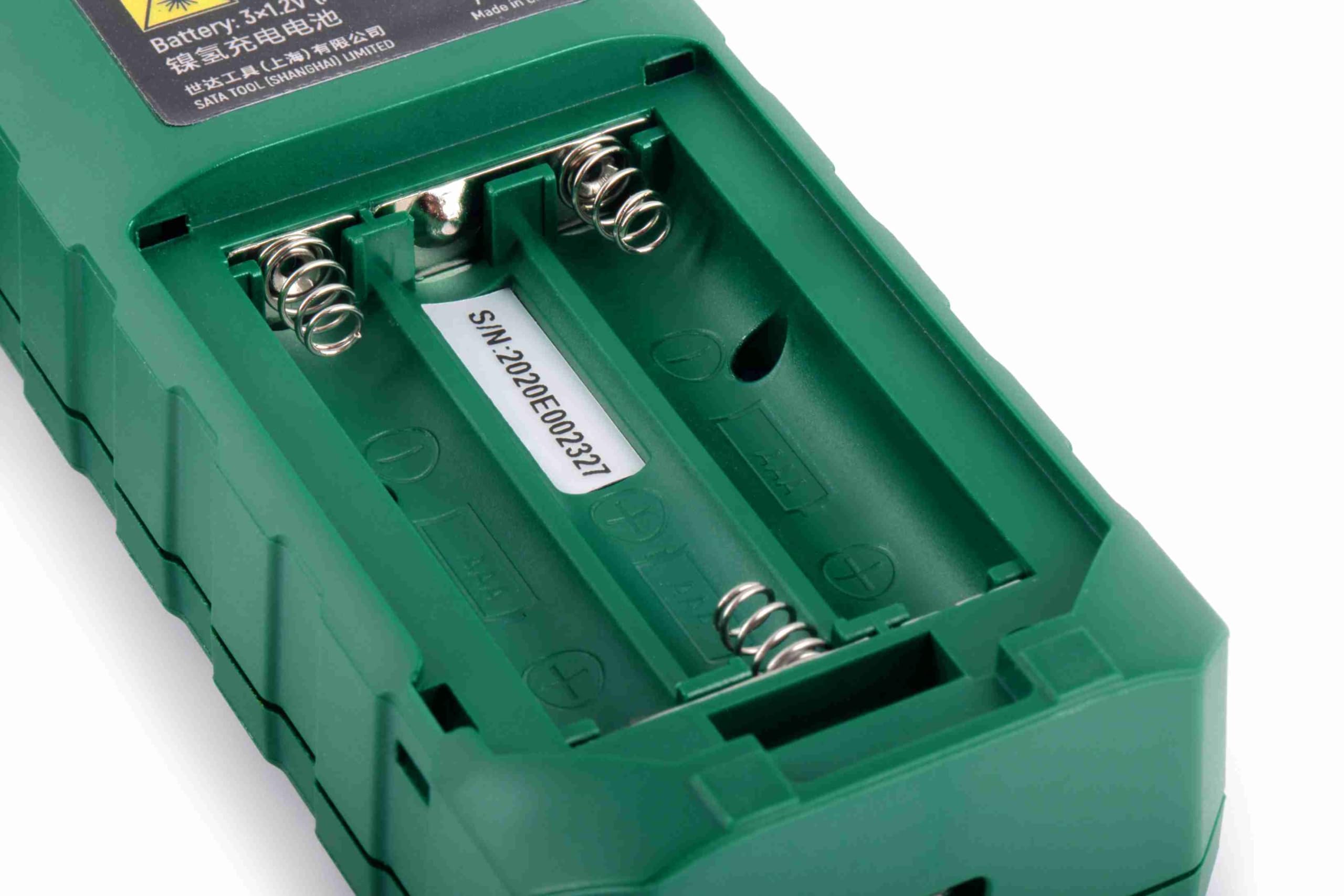 SATA ST62712 - Telémetro láser Profesional, medidor láser Profesional de hasta 60 m, precisión de ± 2 mm