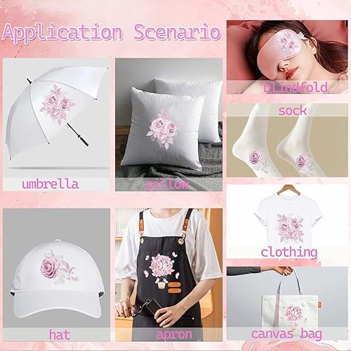 Miniatura 6 de 3 parches de flores para planchar para ropa, transferencia de mariposa, rosas rosas, flores, adhesivos para planchar para ropa, camisetas, jeans,