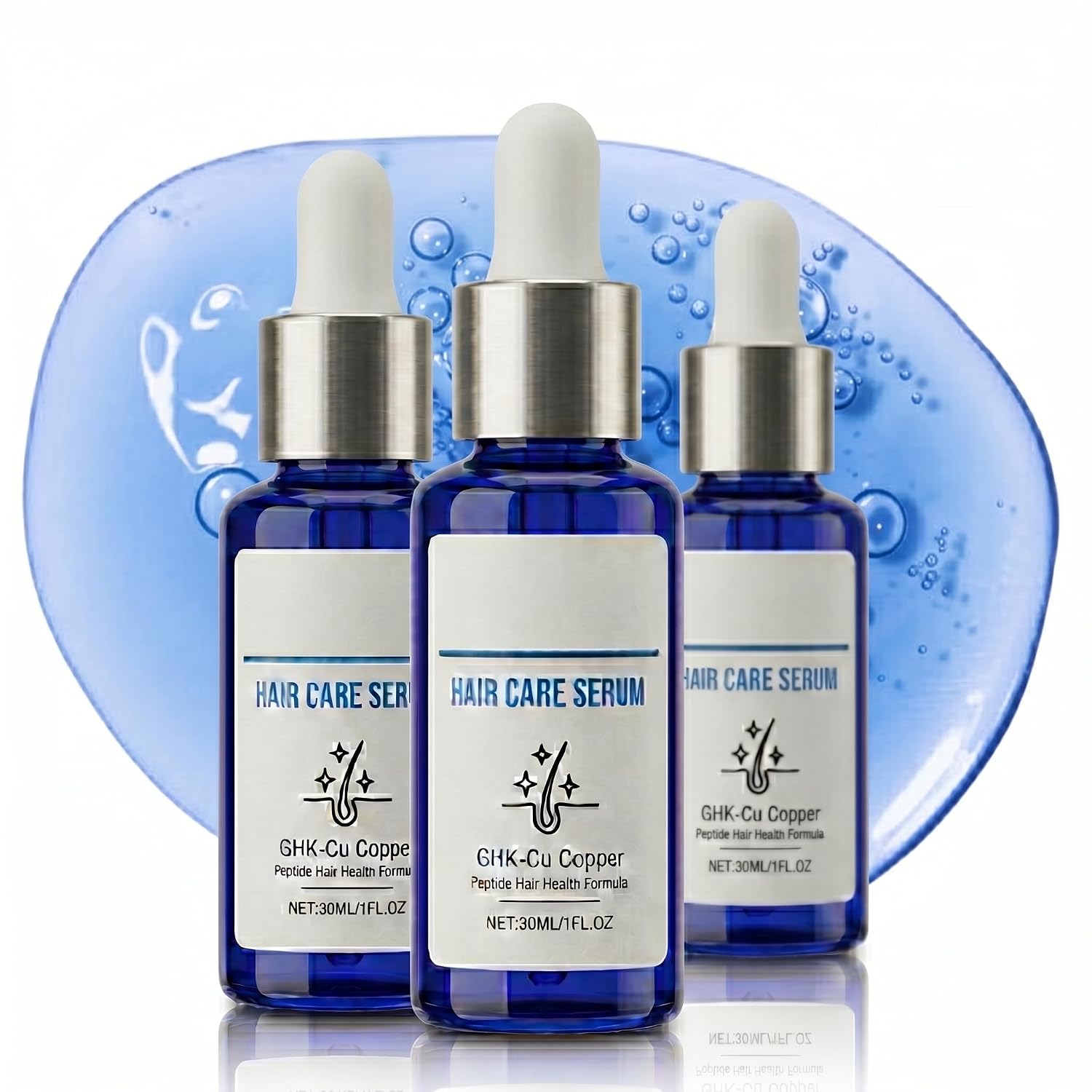 Copper Peptide Hair Serum 3 Pack — Daily Scalp Care Ritual | GHK-Cu Peptide Serum for Nourished, Fuller-Looking Hair | Clean, Lightweight Formula | All Hair Types, Men & Women