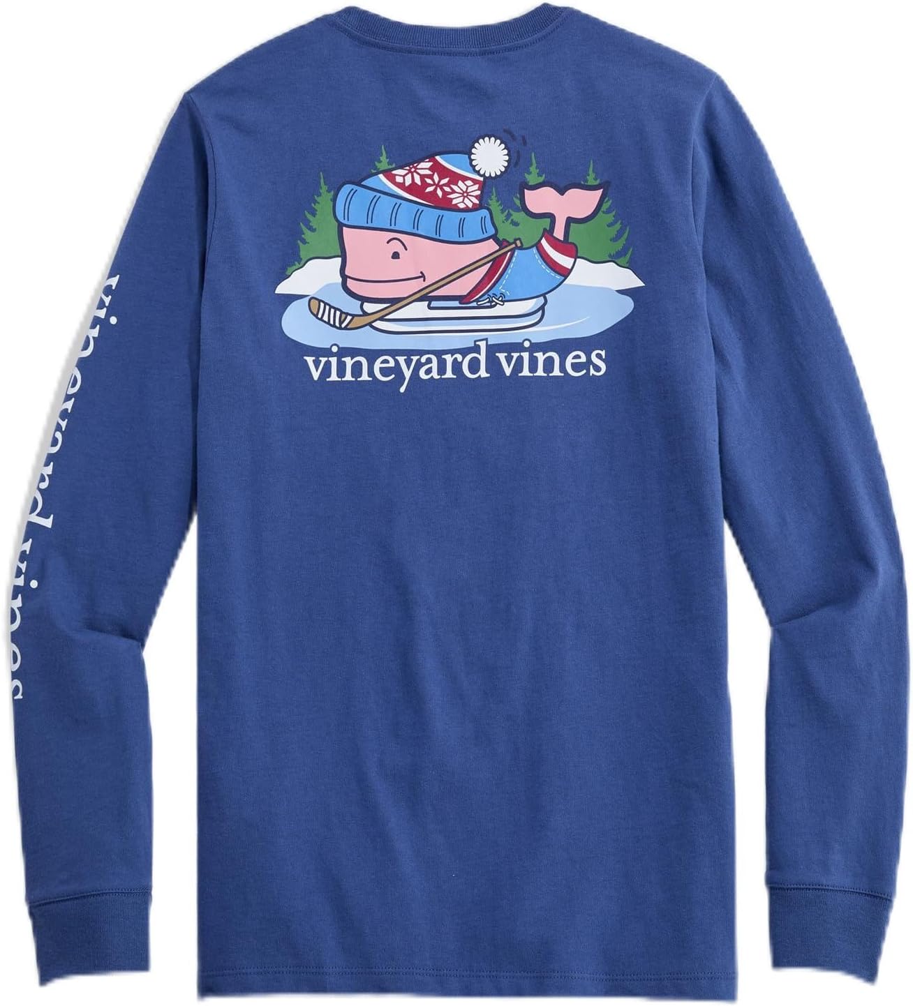 Vineyard Vines Boys' Boys' Ls Pond Hockey Whale Pkt T