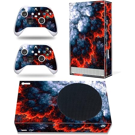 amazon com skin for xbox series s whole body vinyl decal protective cover wrap sticker for xbox series s console and wireless controller xbox series s colourful fire computers accessories