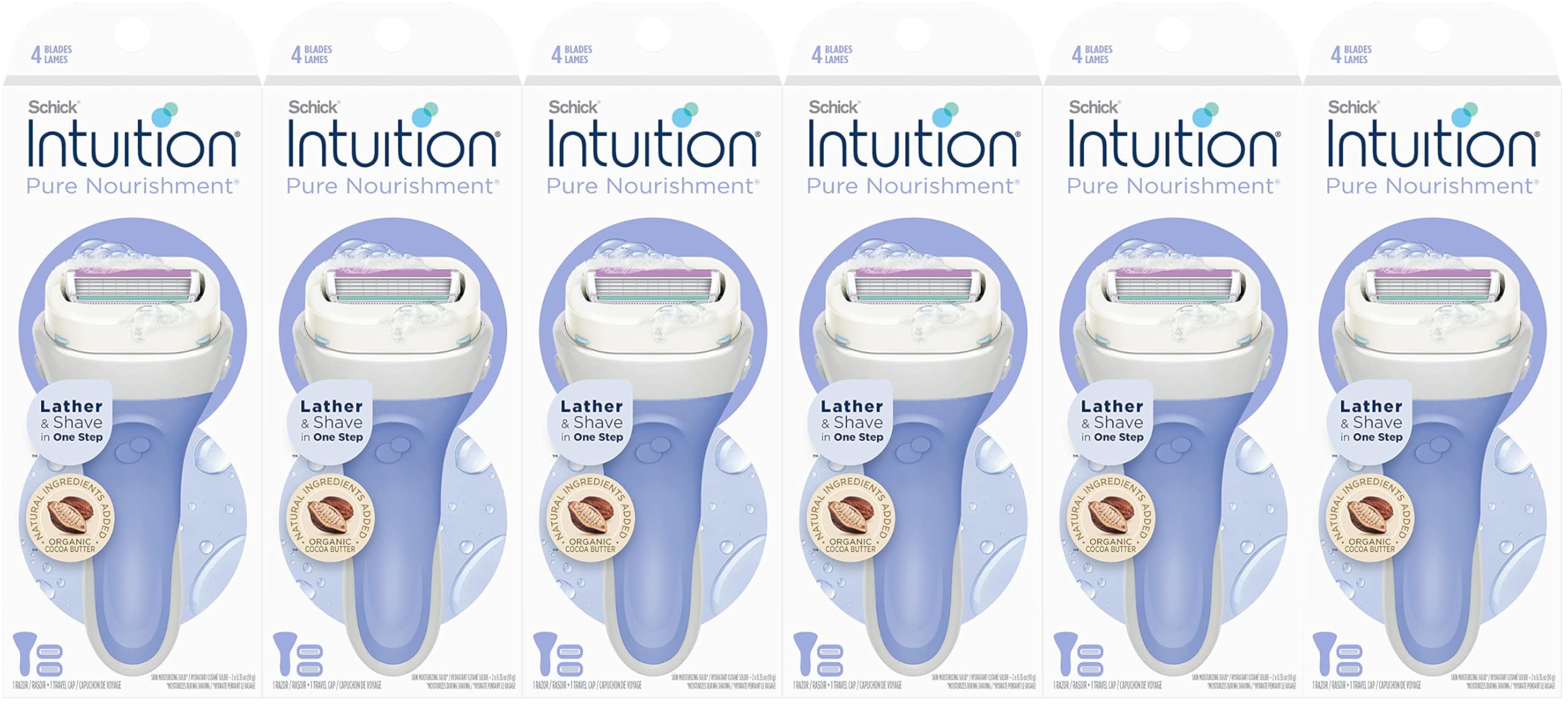 Schick Womens Intuition Razor Pure Nourishment (6 Pack)