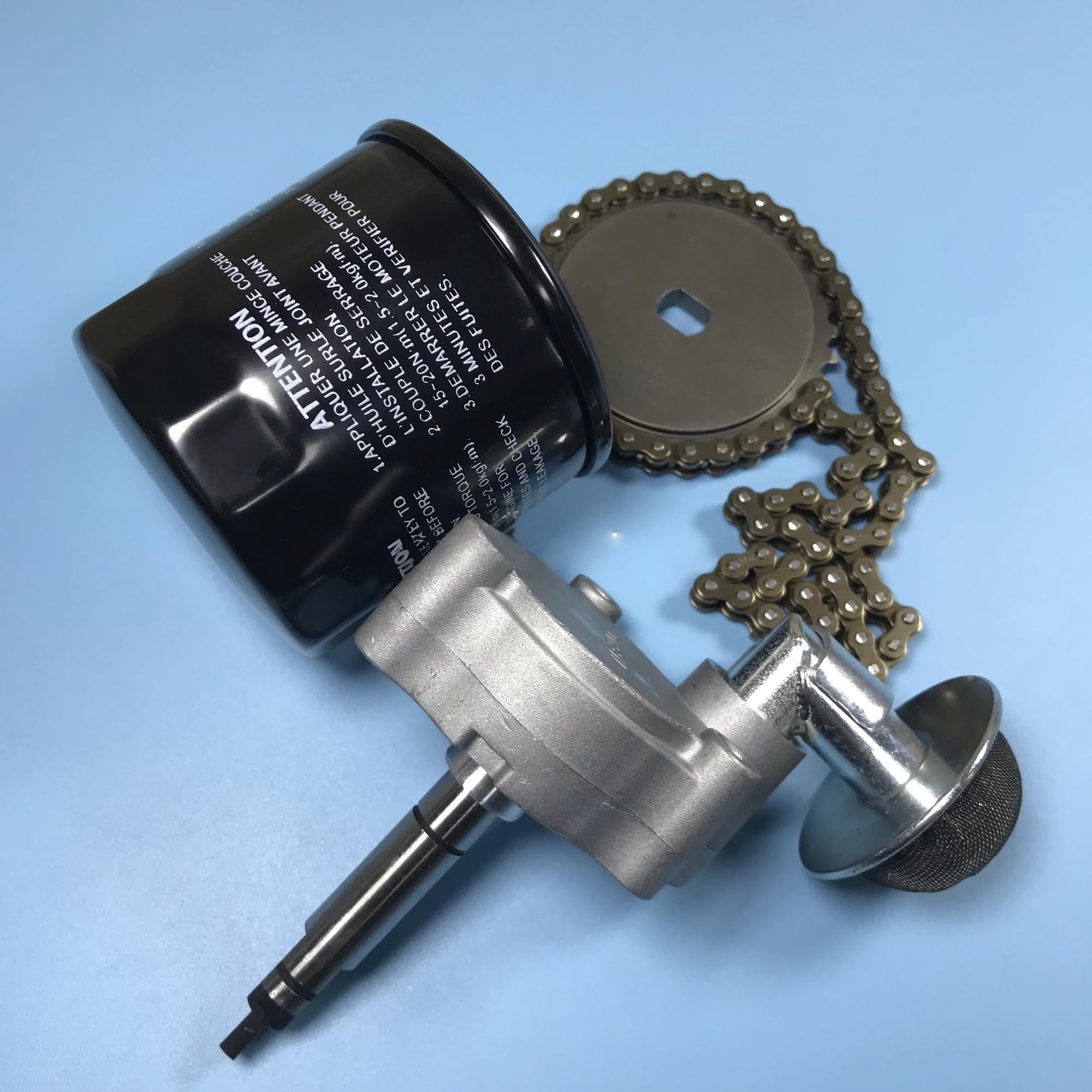 kit catena pompa olio Adatto per CF500 500CC ATV Kit di riparazione motore CF500 CF188 Filtro olio Pompa olio e pompa olio Trasmissione a catena Pignone catena pompa olio motore