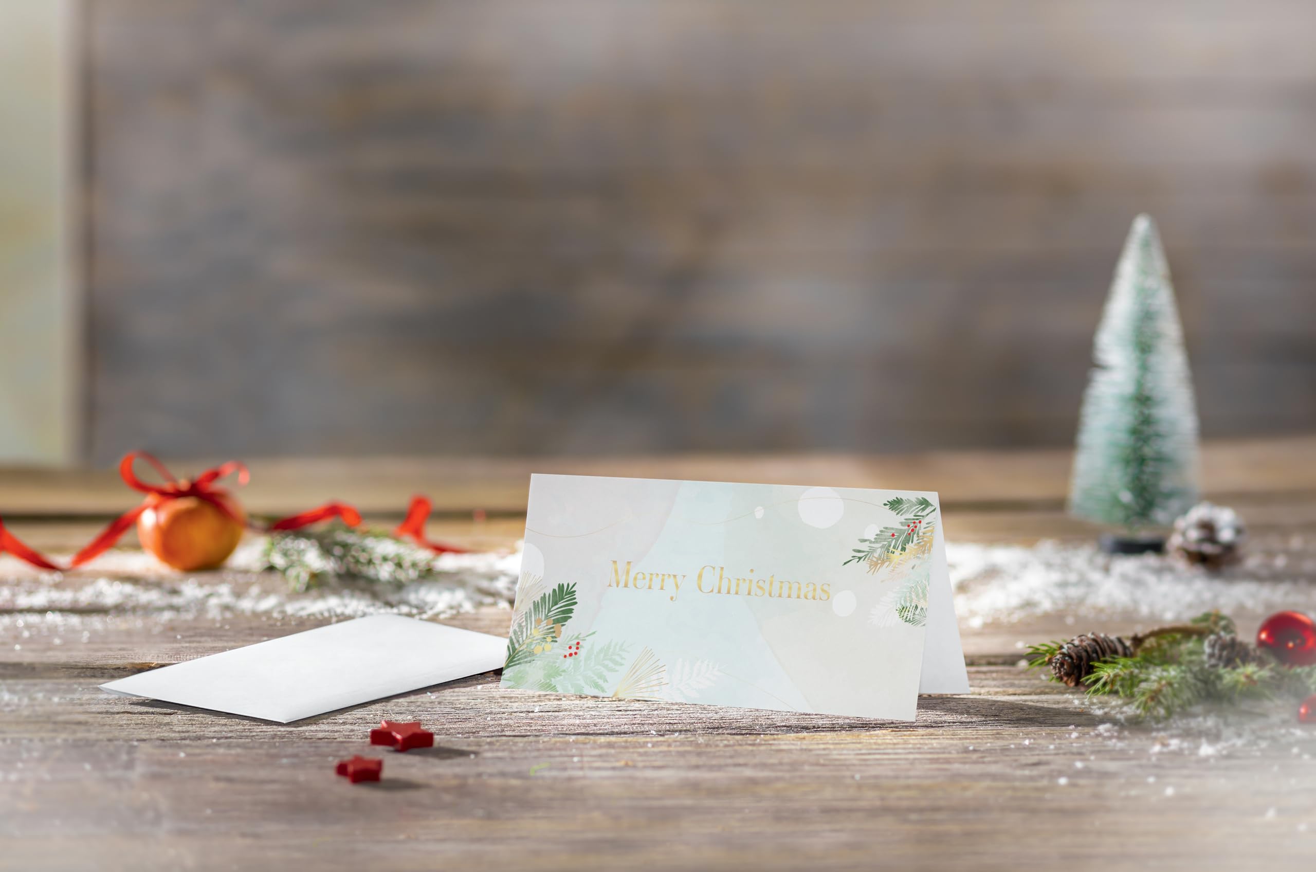 SIGEL DS199 Christmas Cards "Christmas Forest Watercolor" - DL - 25 Cards + envelopes incl. envelopes - Image 3
