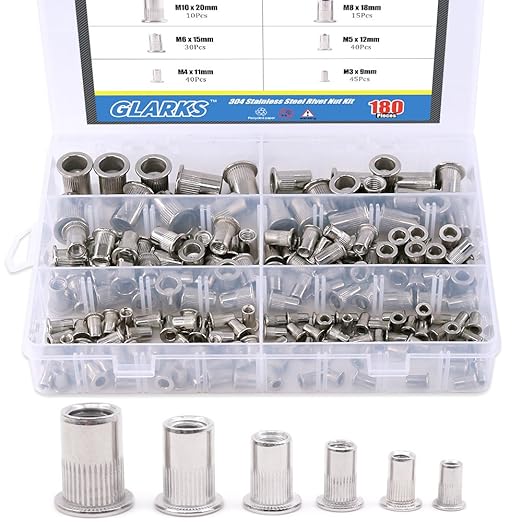 Dadi Quadrati Fas 25 Dadi Quadrati In Acciaio Inox 18-8 (UNF - Foto 7