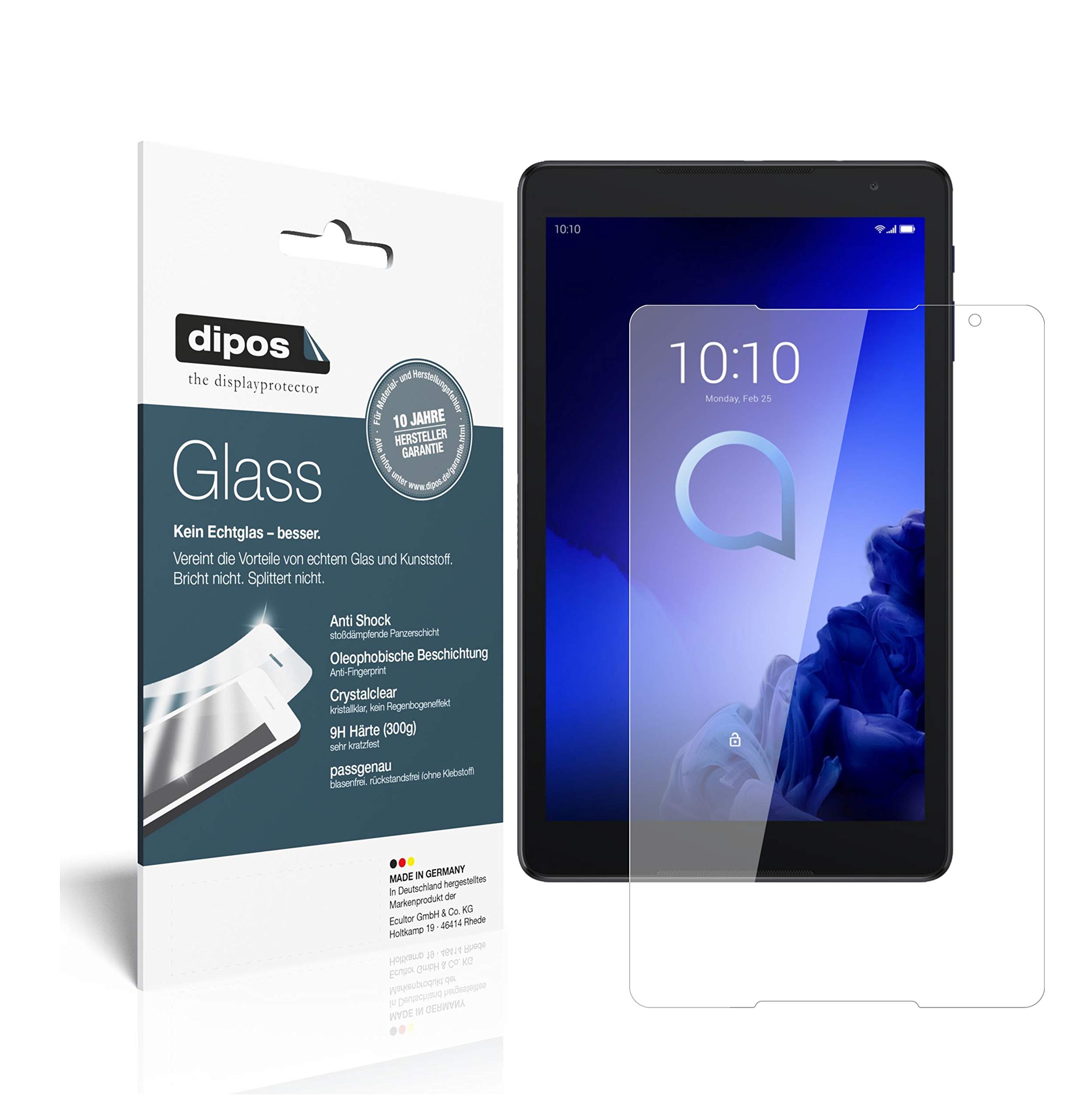Dipos – 2 Pellicole Protettive Flessibili 9H Per Alcatel 3T 10 Pollici, Antiurto