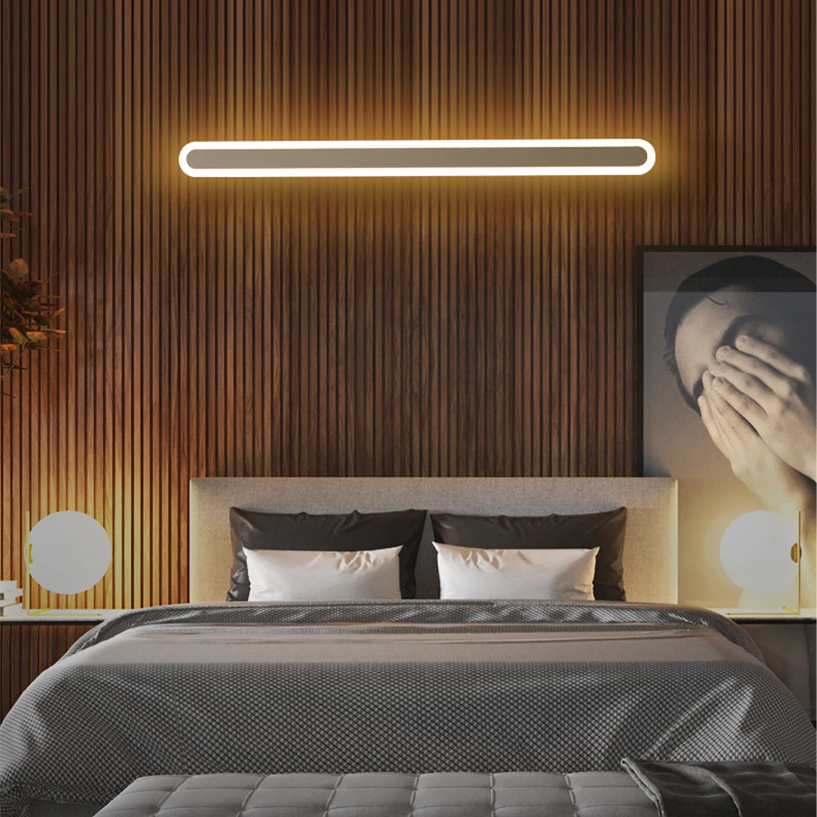 Applique da parete a LED girevole a 350 ° Moderna applique da parete moderna, moderno headboard illuminazione aderenza a parete per soggiorno per soggiorno camera da letto comodino albergo corridoio c