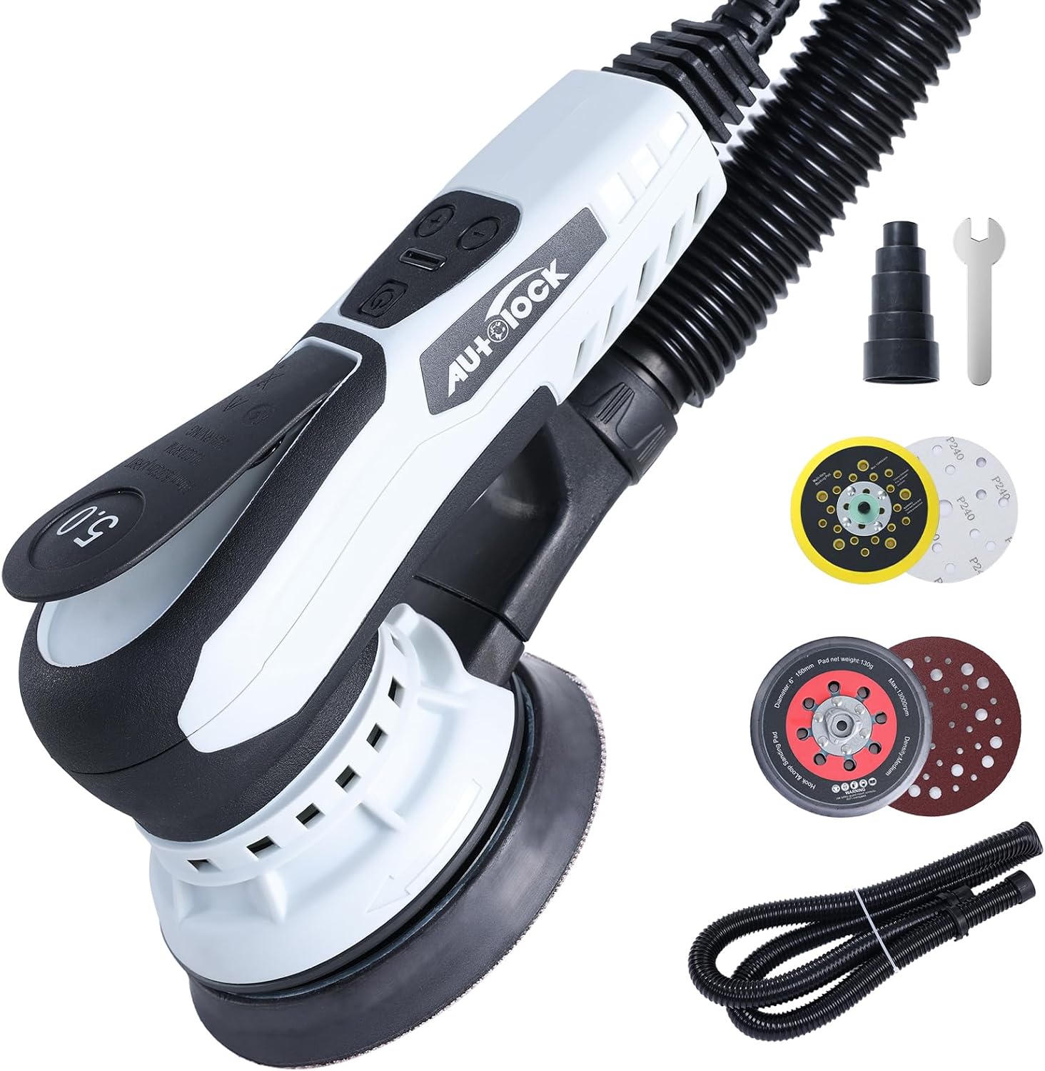 Autolock Gray Electric Random Orbital Sander
