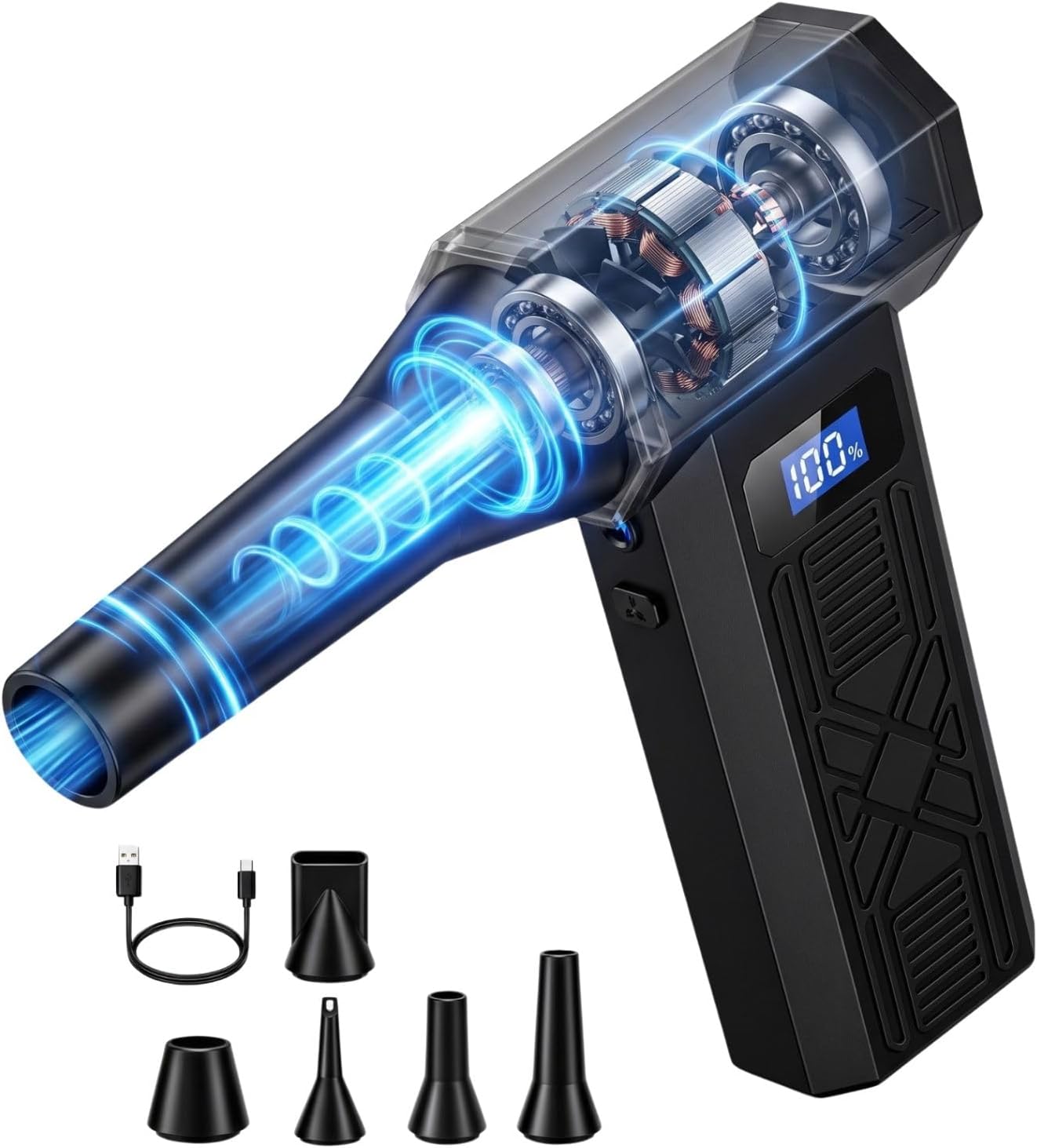YUHENG Compressed Air Duster, Rechargeable 3-Speed Electric Blower