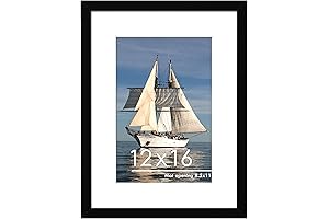PEALSN Value-Driven 12x16 Picture Frame, Display Pictures 8.5x11 with Mat or 12...