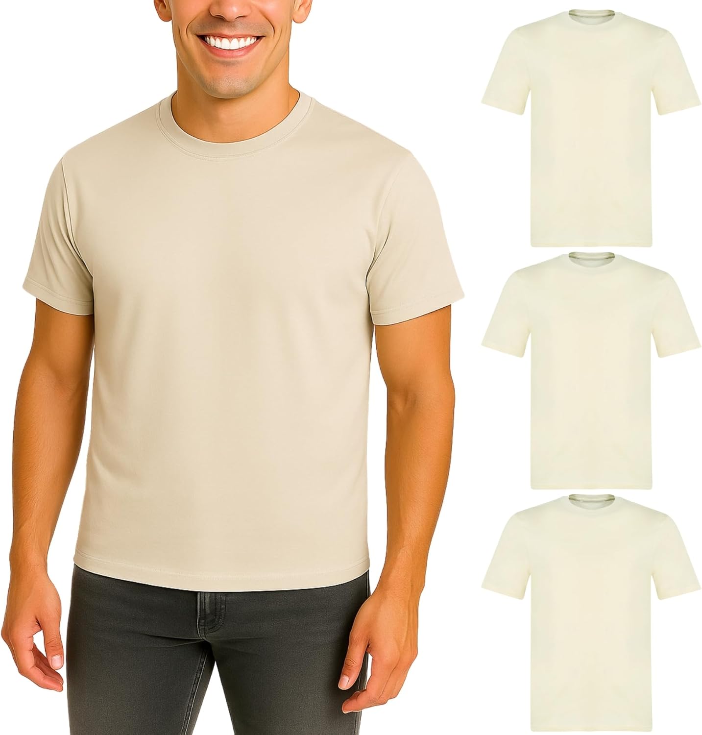 Wise Owl Accessories Men's T-Shirts Short Sleeve Crewneck Cotton Soft Comfortable Fashion T Shirts for Men, 3 Pack