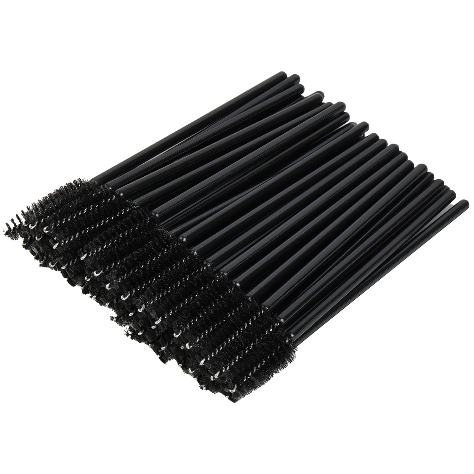 50PCS Brosses à Cils Jetables, Brosse à Sourcils, Pinceaux à Jetables, Applicateur Cillets Brosse pour Maquillage Extension Cillets Sourcils (Noir)