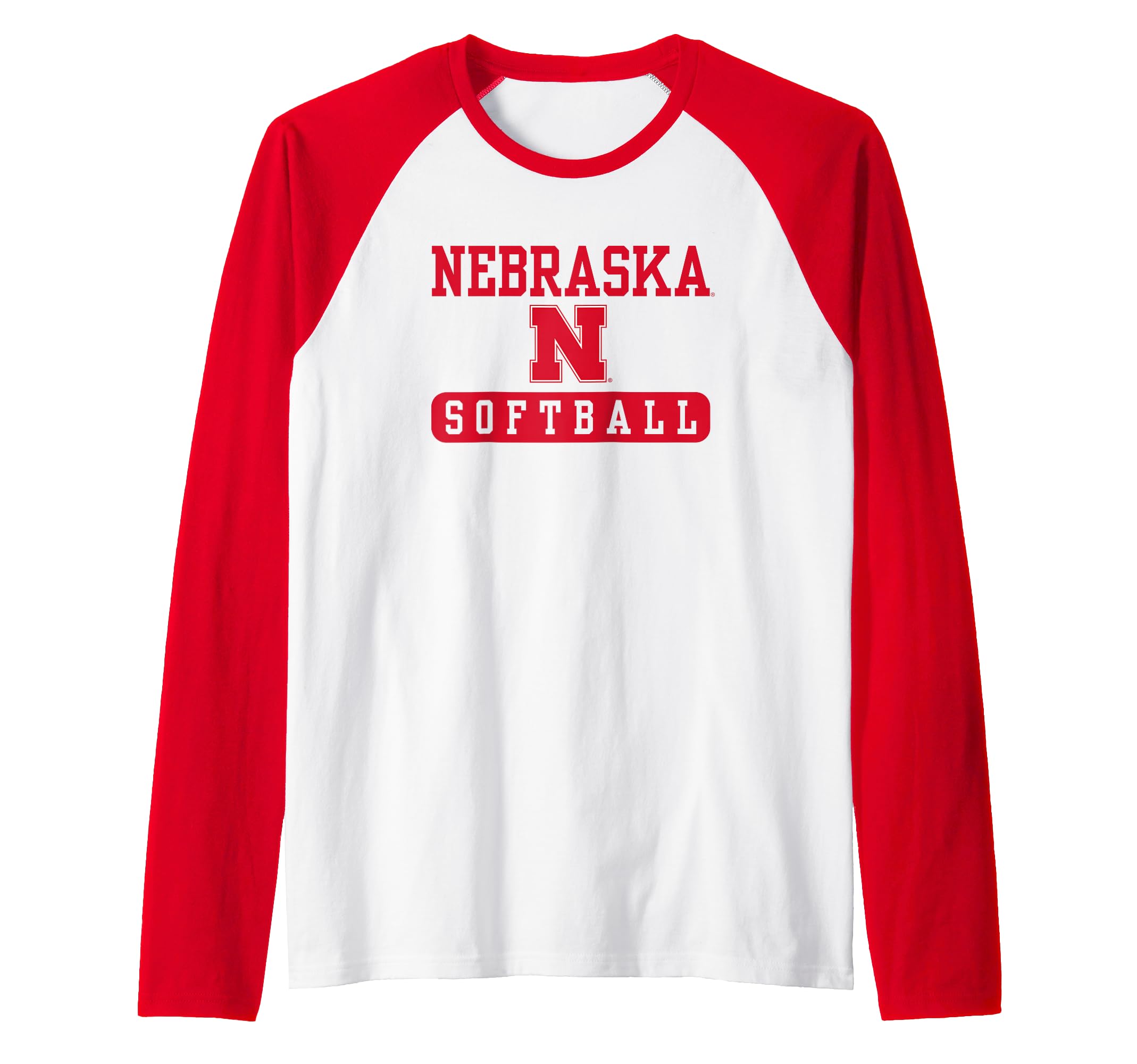 Nebraska Cornhuskers Softball Officially Licensed Raglan Baseball Tee