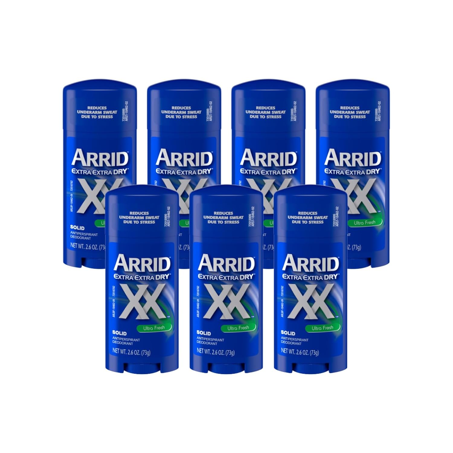 Arrid XX Extra Extra Dry Solid Antiperspirant Deodorant, Ultra Fresh, 2.6 oz. (Pack of 7)