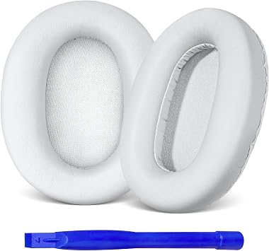 Aurivor Earpads Replacement for Sony WH-CH720N Headphones, Ear Pads Cushions Compatible with WH-CH710N//WH-RF400/WH-XB900N//MDR-RF895RK, Ear Cushions with Protein Leather High Density Foam White