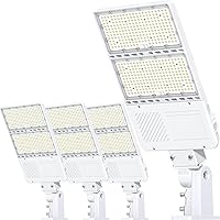 Vista 12 de Luz LED de estacionamiento de 200 W con fotocélula UL DLC Listado 30000LM comercial LED Shoebox Pole Lights Brazo Mount Luces de inundación