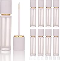 Vista 1 de COSIDEA 8 piezas de tubos vacíos blancos gruesos para brillo de labios, tubos de 8 ml con aplicador de varita para contenedores de botellas de tinte