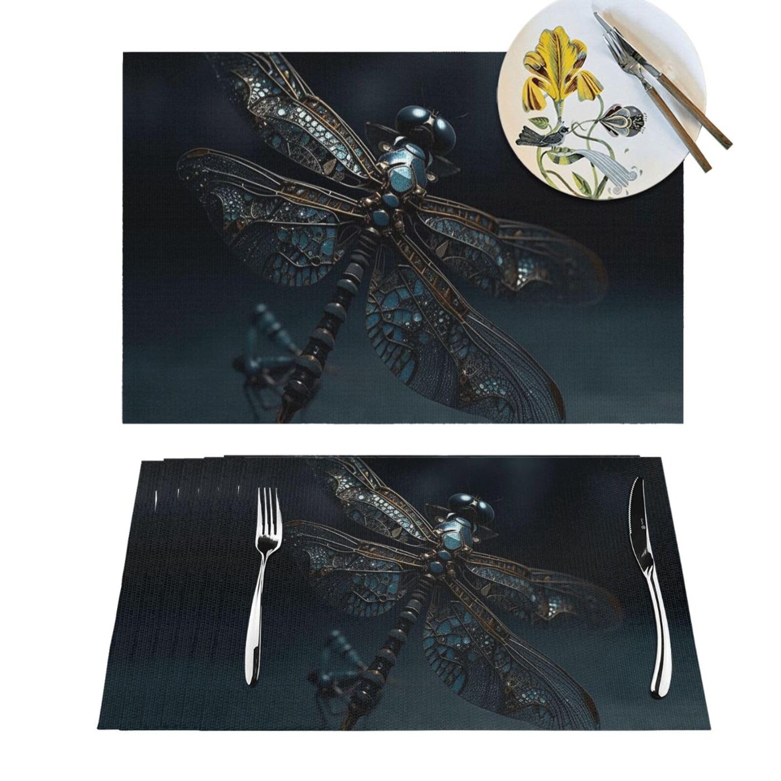 Sets de table antidérapants lot de 6 tapis en PVC lavable pour protéger la salle à manger